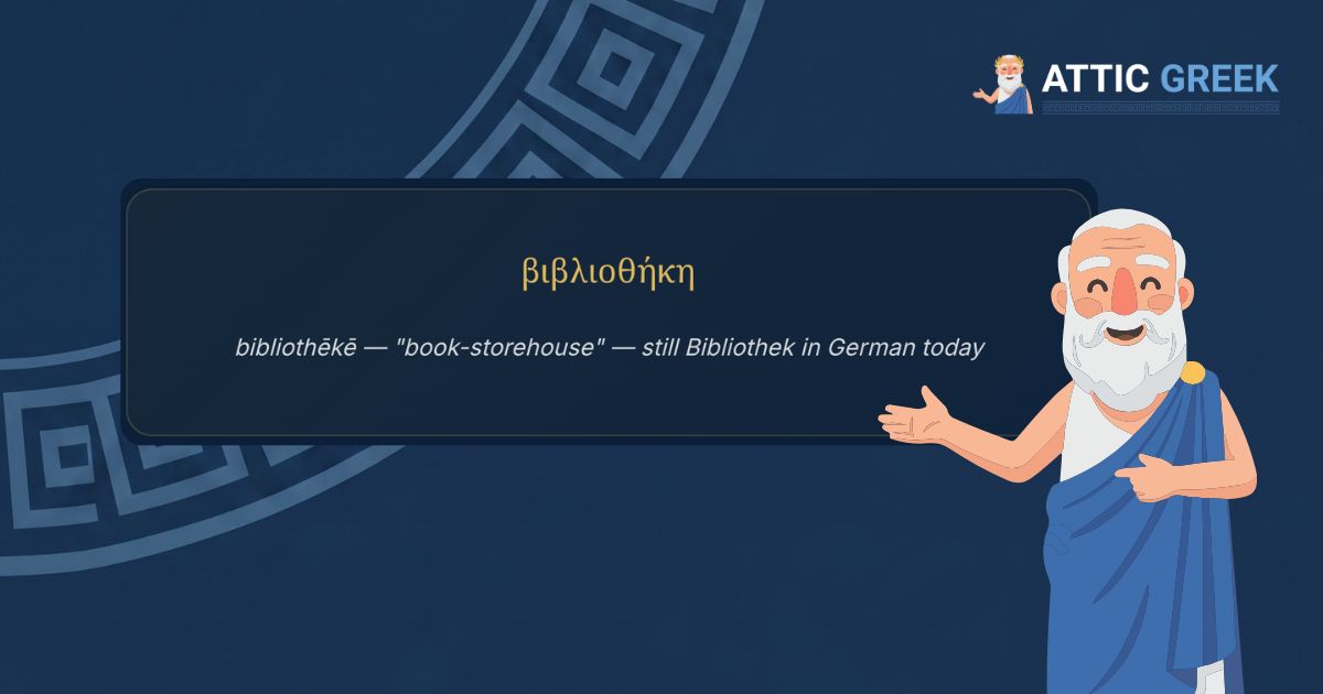 Ancient Greek roots inside everyday German words